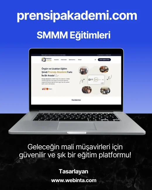 Prensip Akademi web sitesi tasarımı