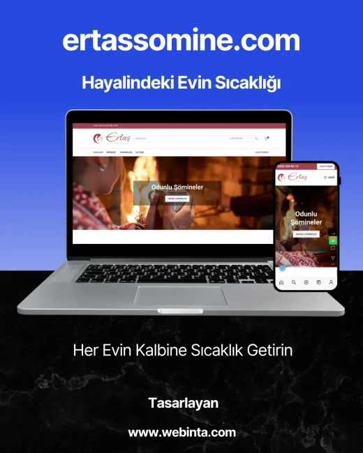 Ertaş Şömine web sitesi tasarımı