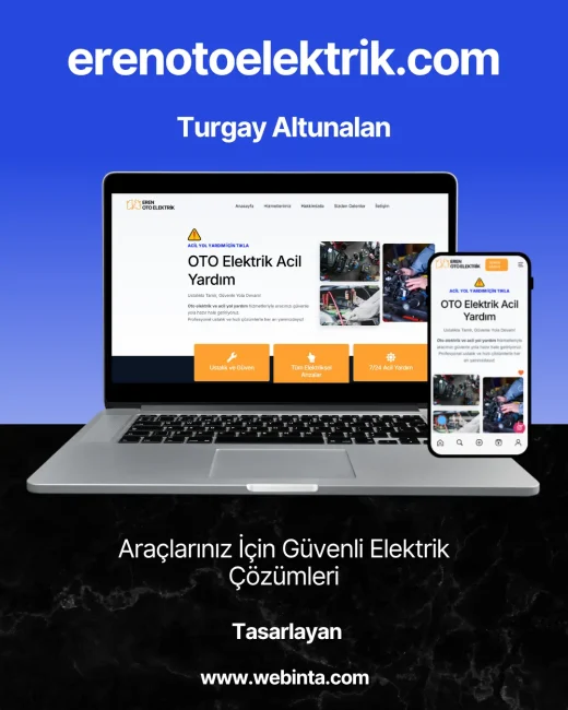 Eren Oto Elektrik web sitesi tasarımı
