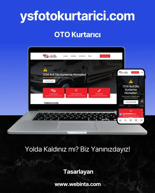 Yusuf Oto Kurtarıcı web sitesi tasarımı