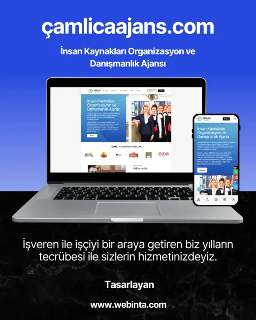 Çamlıca Ajans web sitesi tasarımı