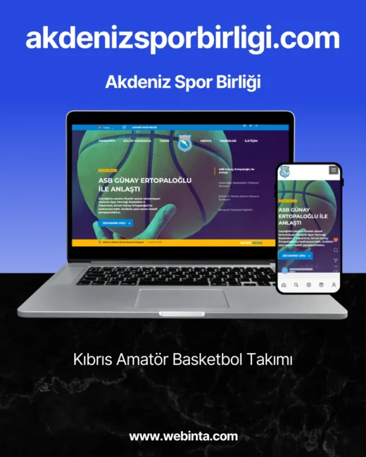 Akdeniz Spor Birliği web sitesi tasarımı