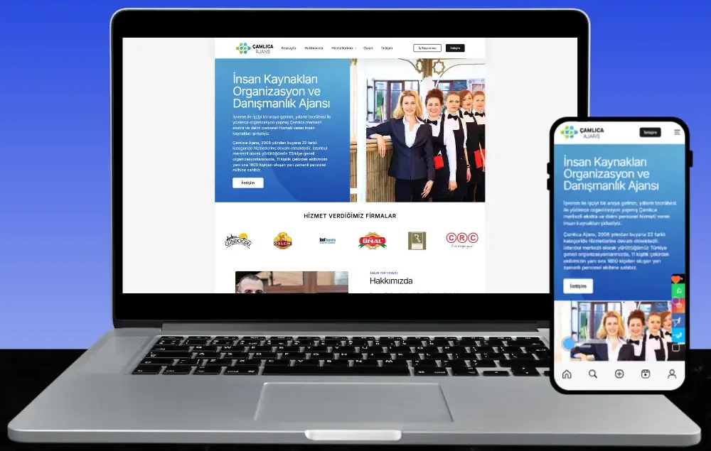 camlicaajans.com web sitesi tasarımı