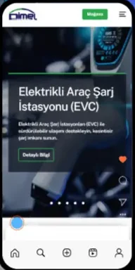 dimel.eu mobil görünüm
