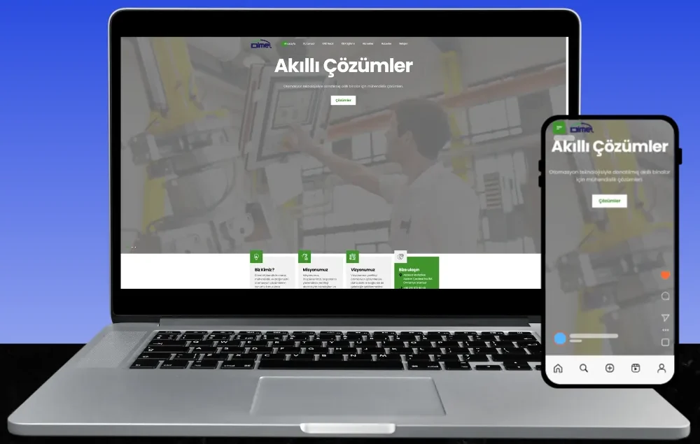 dimel.com.tr web sitesi tasarımı