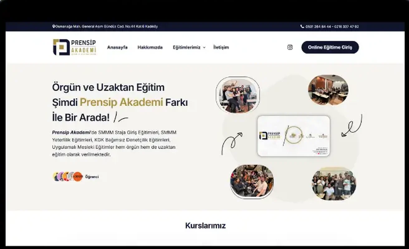 prensipakademi.com masaüstü görünüm