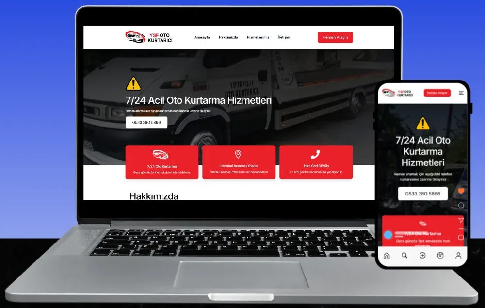 ysfotokurtarici.com web sitesi tasarımı